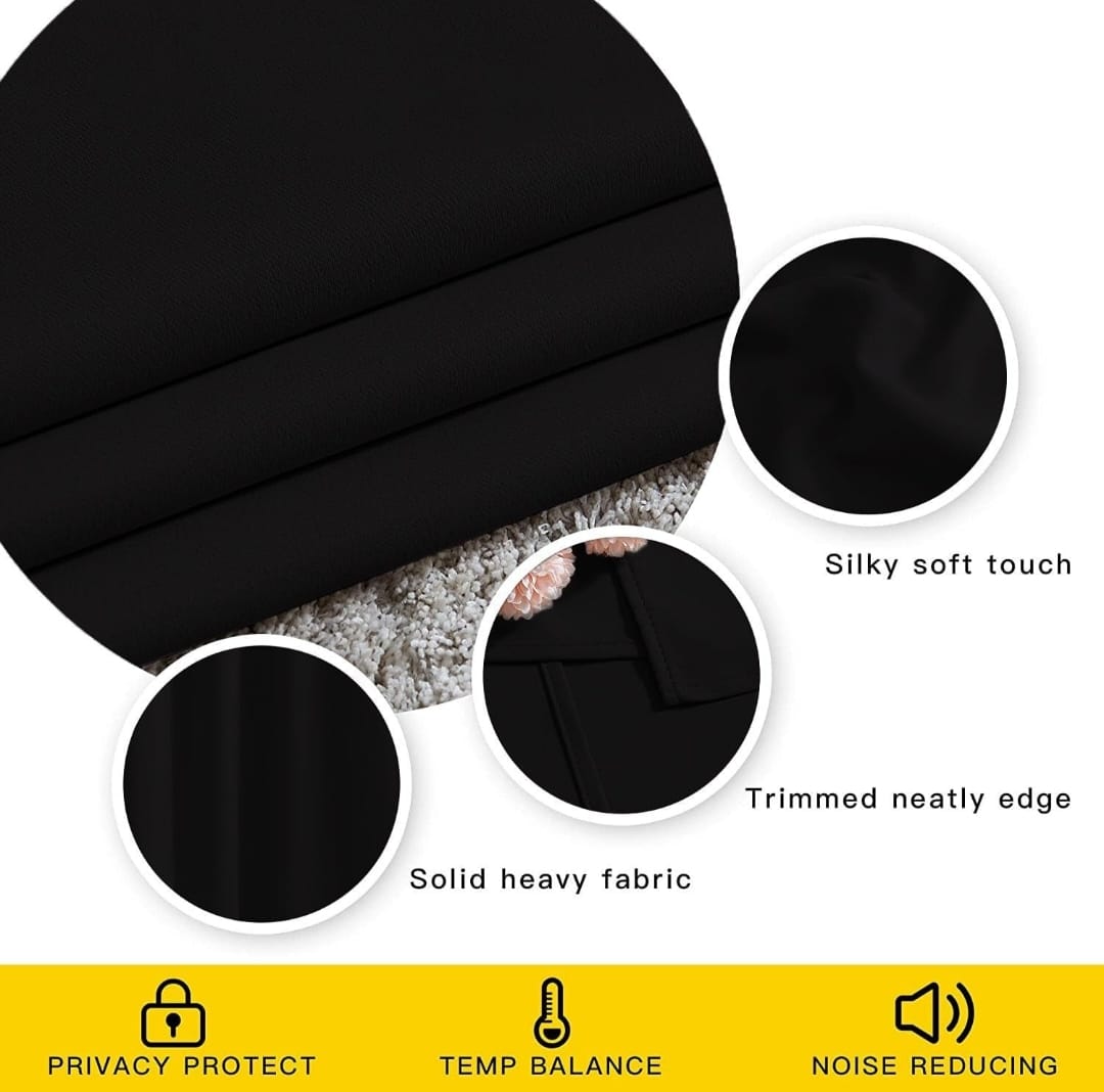 Blackout Curtain Black color