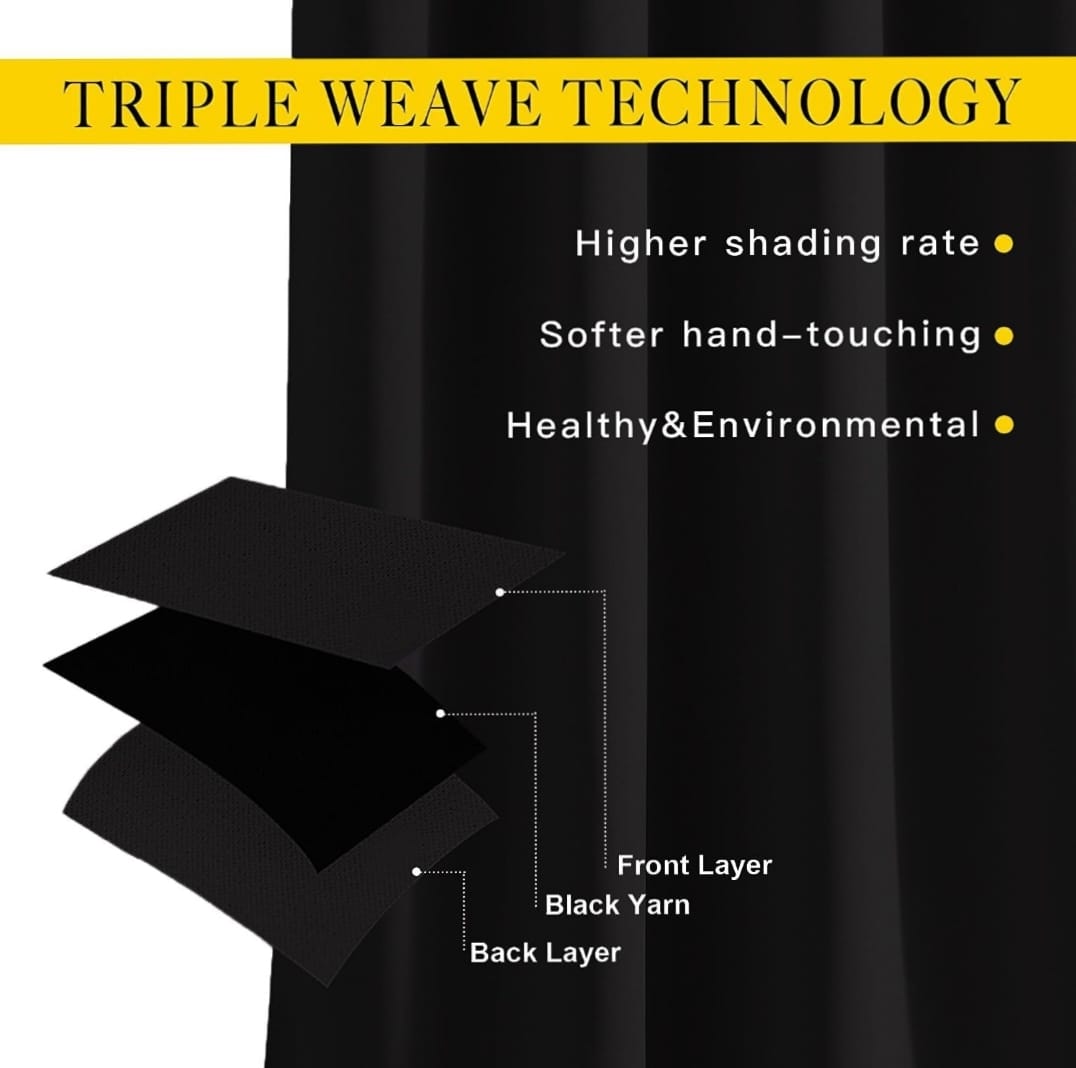 Blackout Curtain Black color