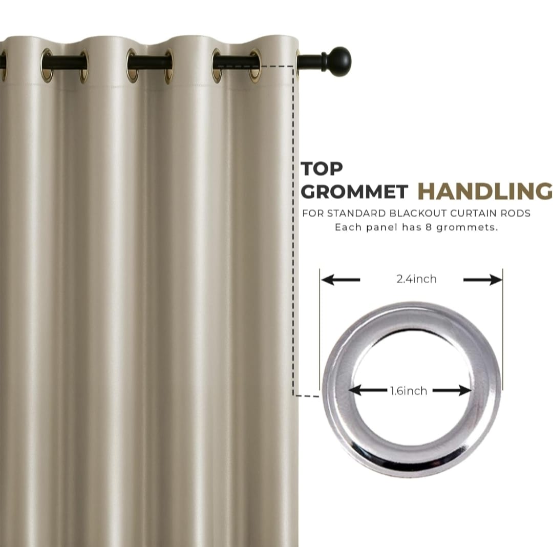 Blackout Curtain Taupe colour