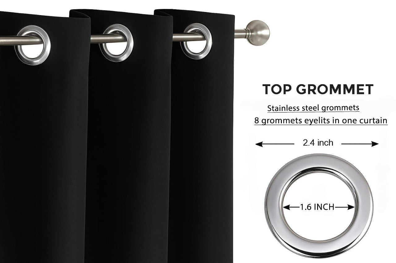 Blackout Curtain Black color