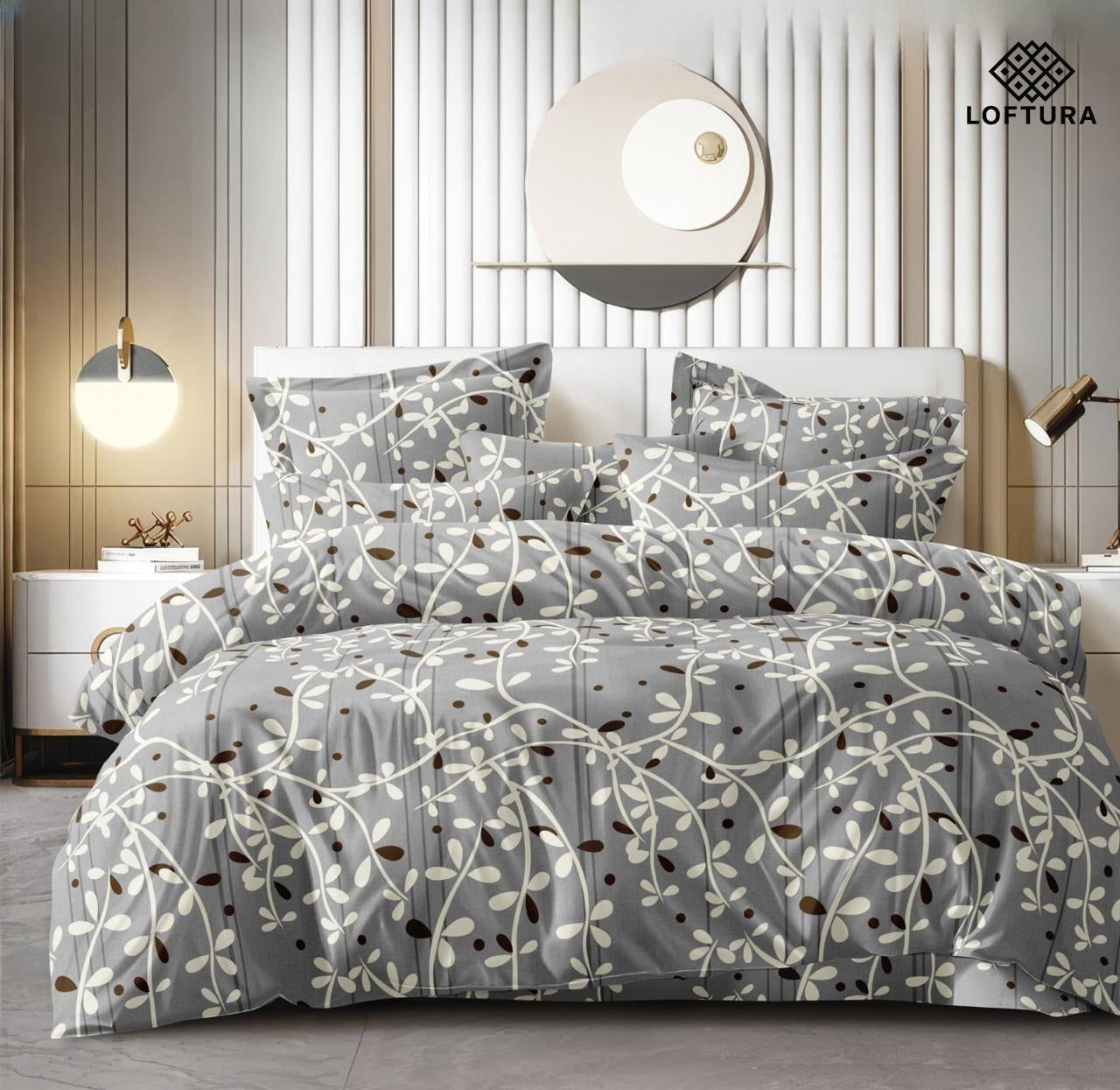 Luna Leaf Super King Size Bedsheet