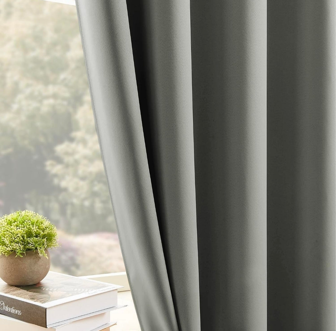 Blackout curtain grey color