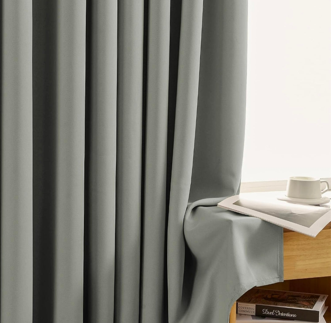 Blackout curtain grey color
