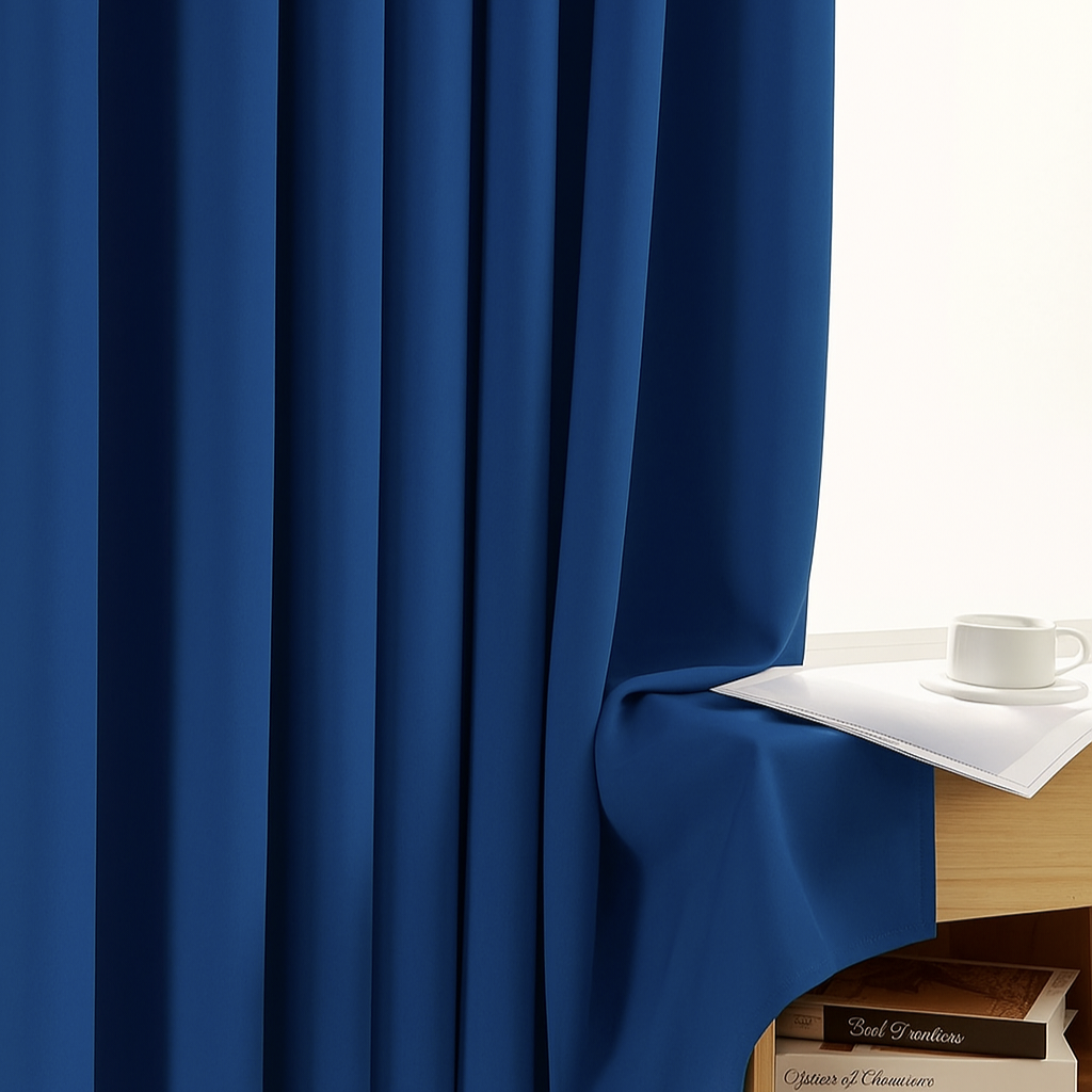Blackout Curtain blue color