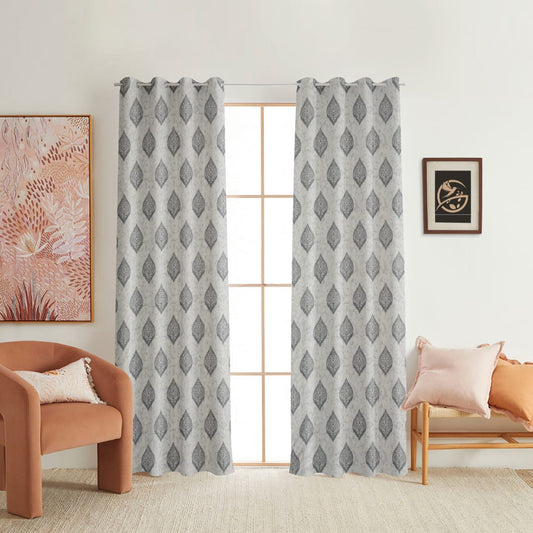 Baroque Whisper curtain grey