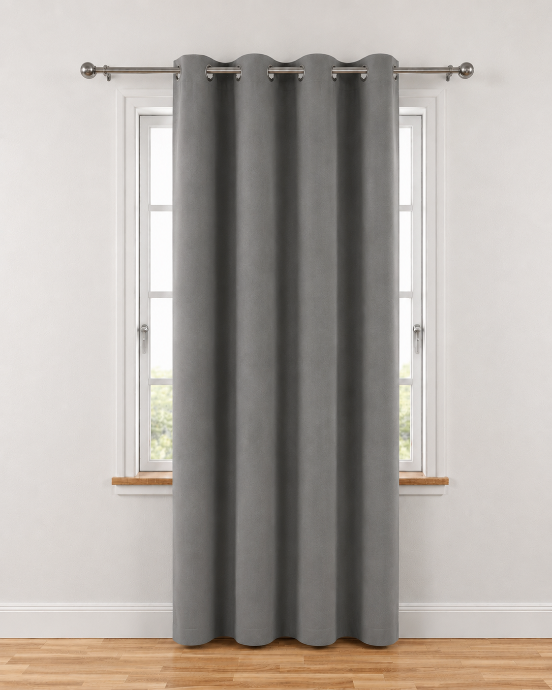 100% Blackout Curtain-One Peice-Grey