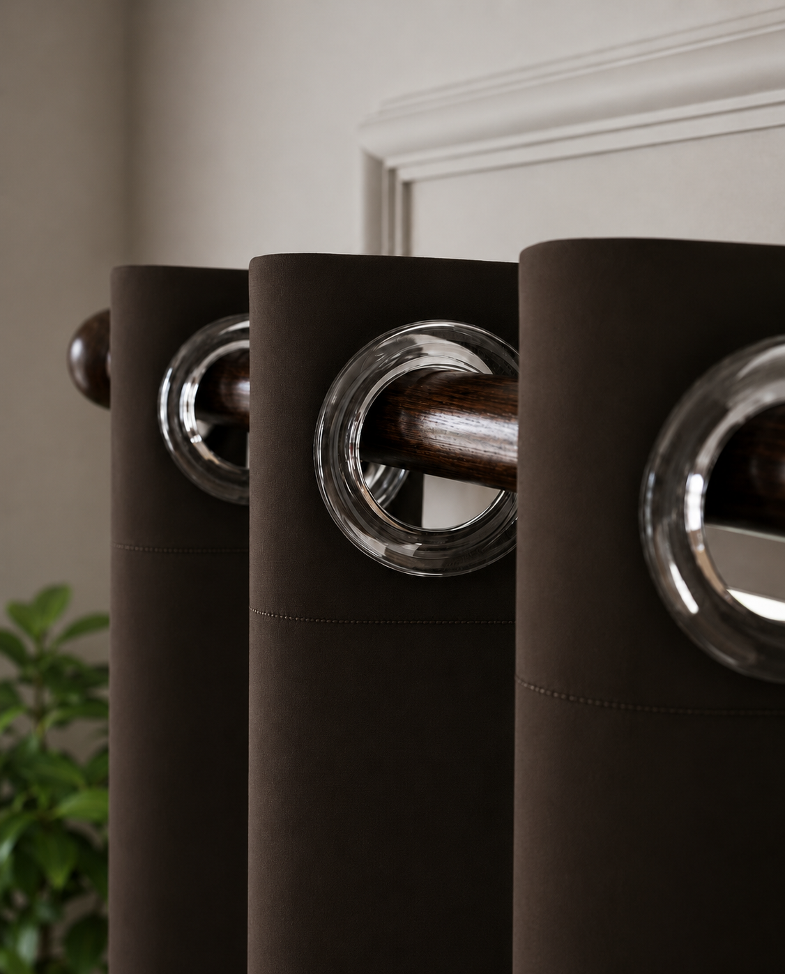 100% Blackout Curtain-One Peice-Dark Brown