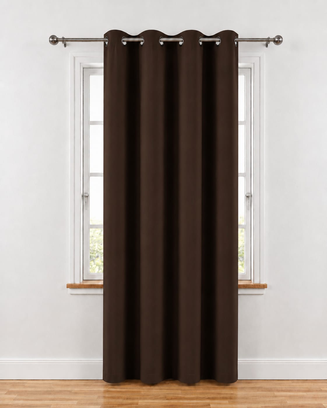 100% Blackout Curtain-One Peice-Dark Brown