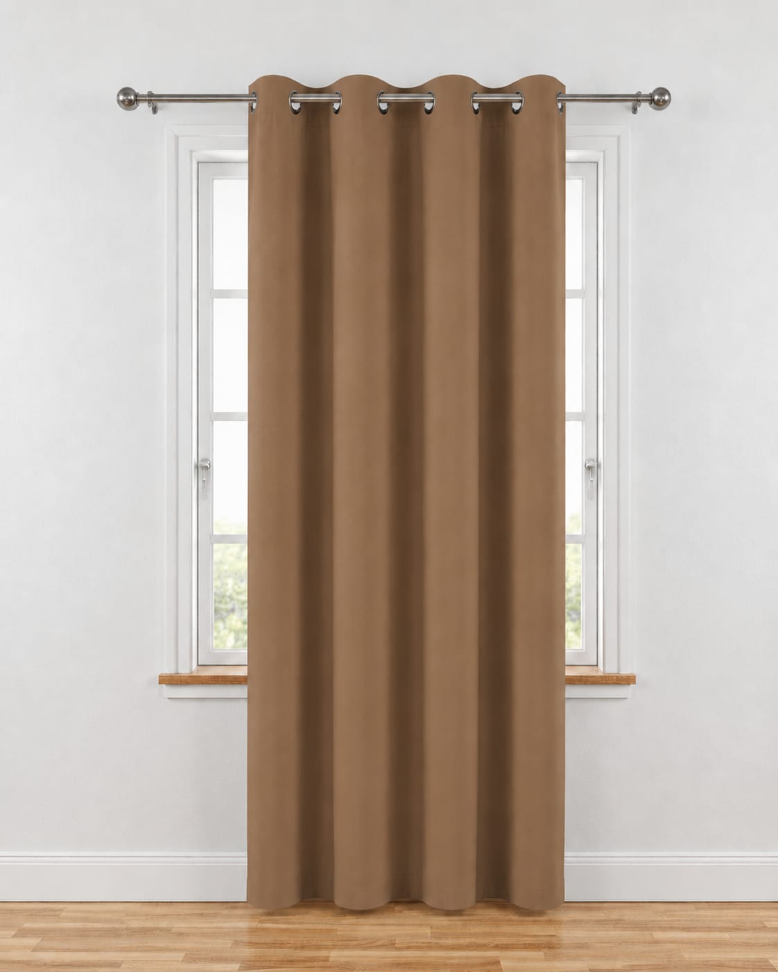 100% Blackout Curtain-One Peice-Light Brown