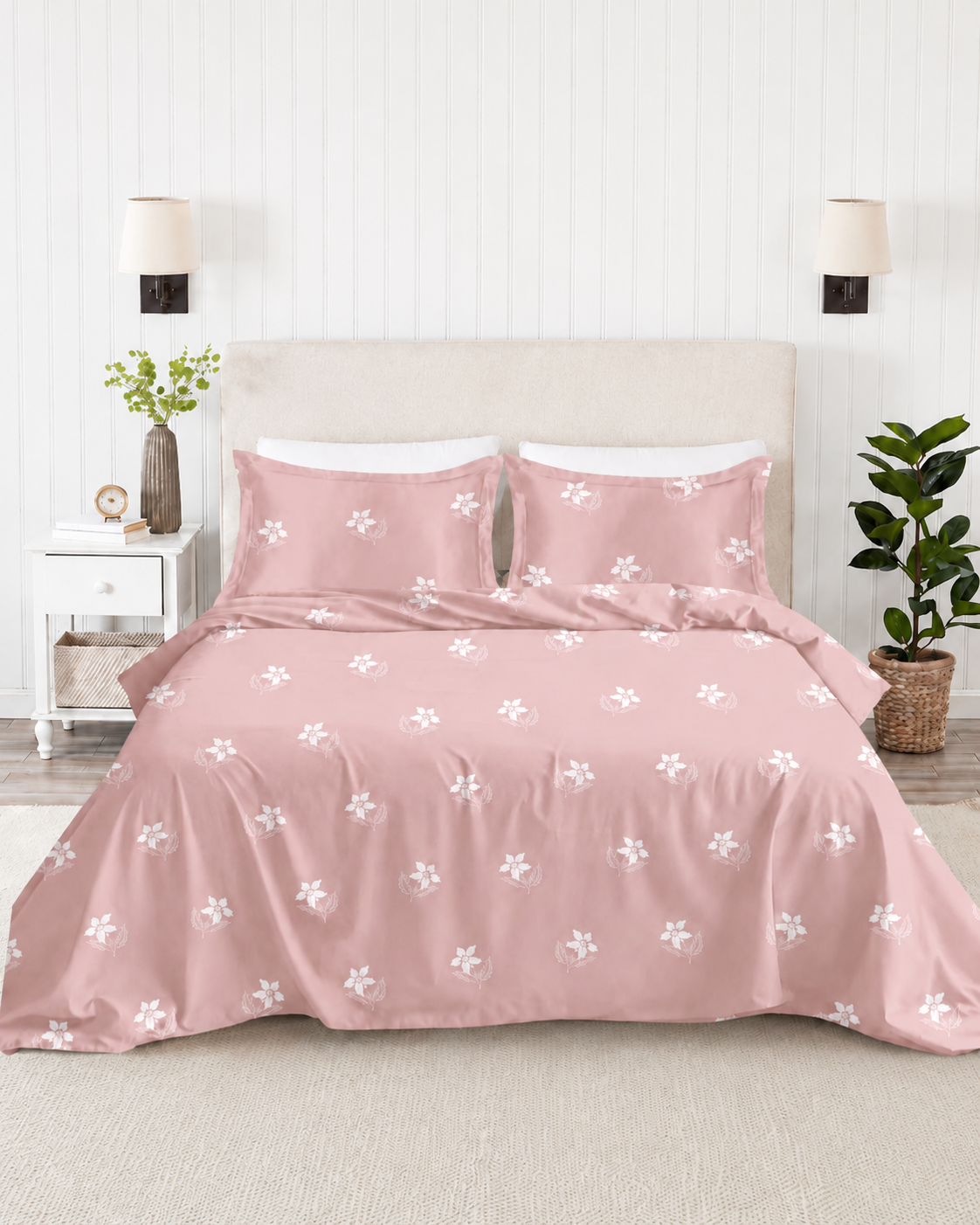100% Cotton Meadow Blossom-Dusty Rose