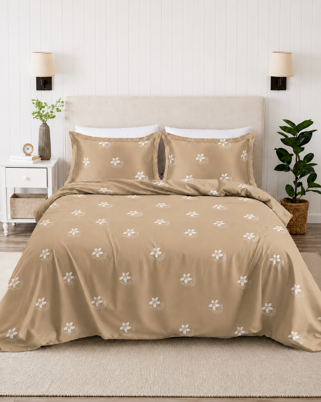 100% Cotton Meadow Blossom-Dusty Rose