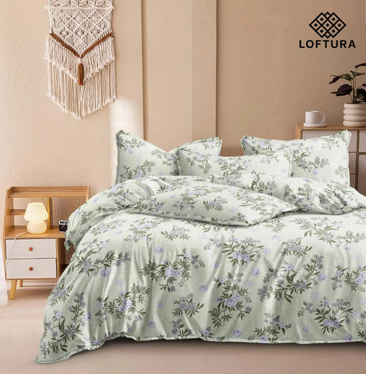 Mint petal super king size bedsheet