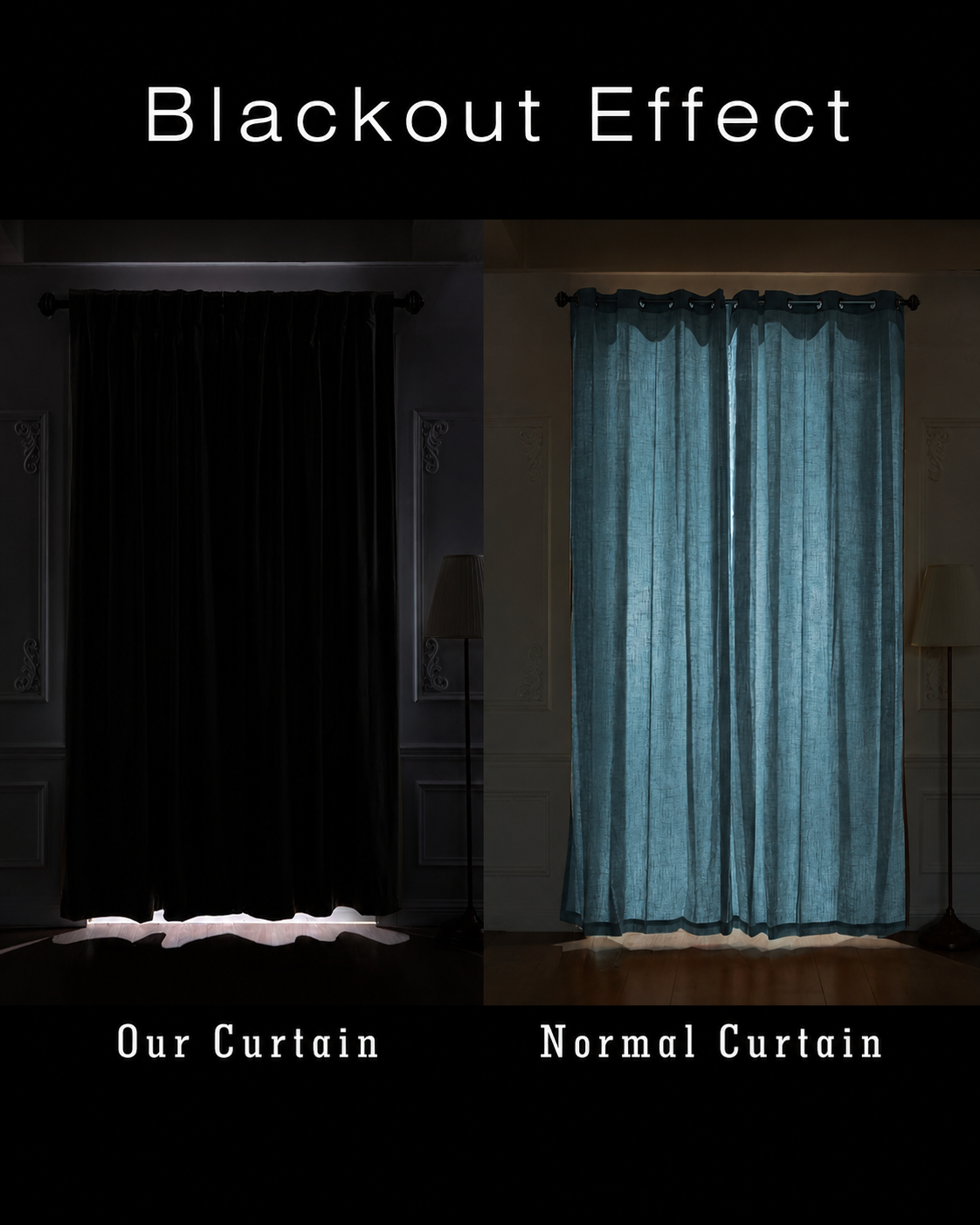 Loftura 100% Blackout Curtains for Door & Window | Set of 2 | Thermal Insulated | Noise Reducing | Premium Heavy Fabric | 8 Grommets eyelids Curtains | Light brown