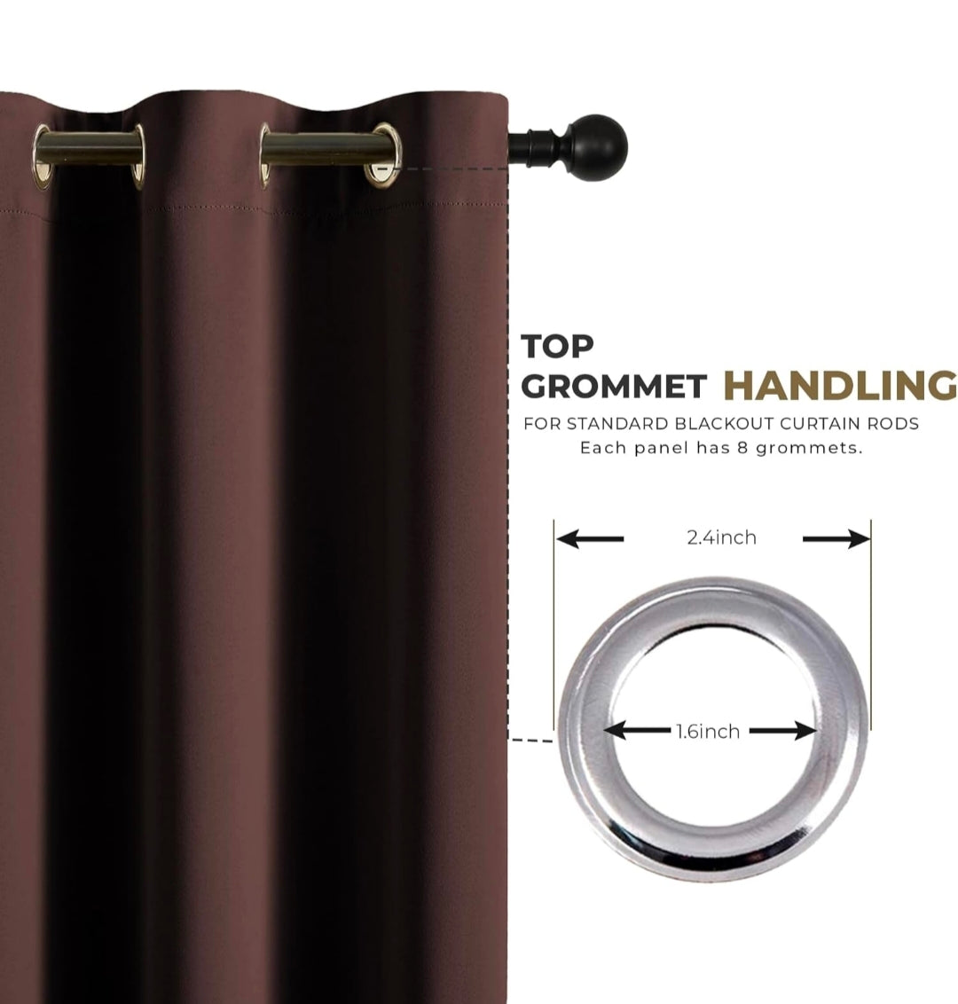 Blackout Curtain dark brown (coffee) color