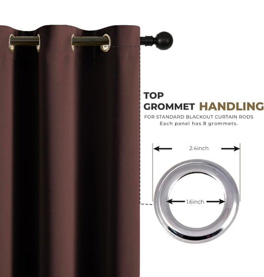 Blackout Curtain dark brown (coffee) color