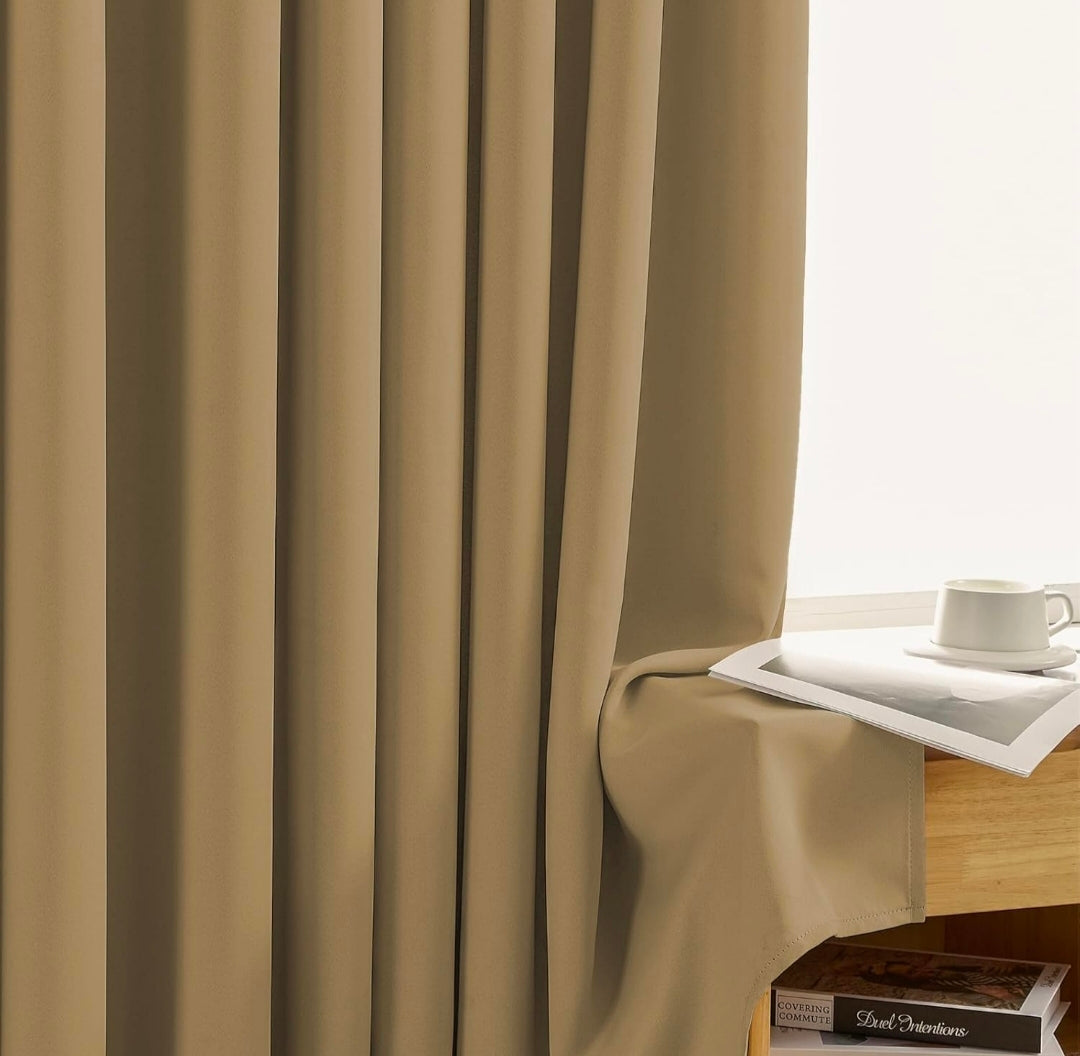 Blackout Curtain Khaki colour