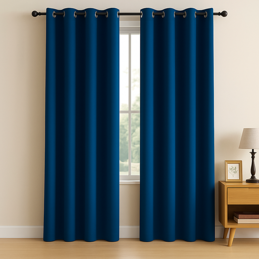 Blackout Curtain blue color