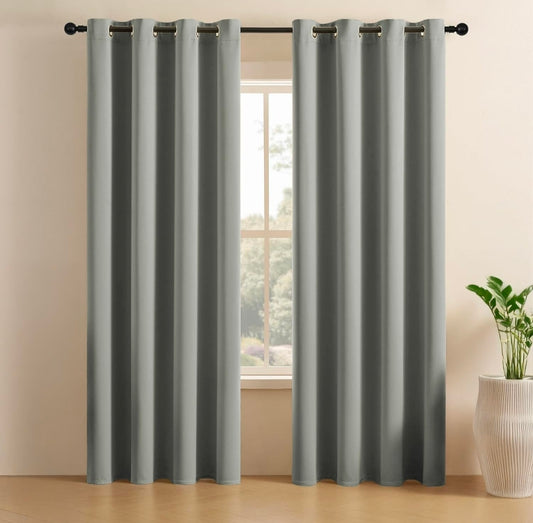 Blackout curtain grey color