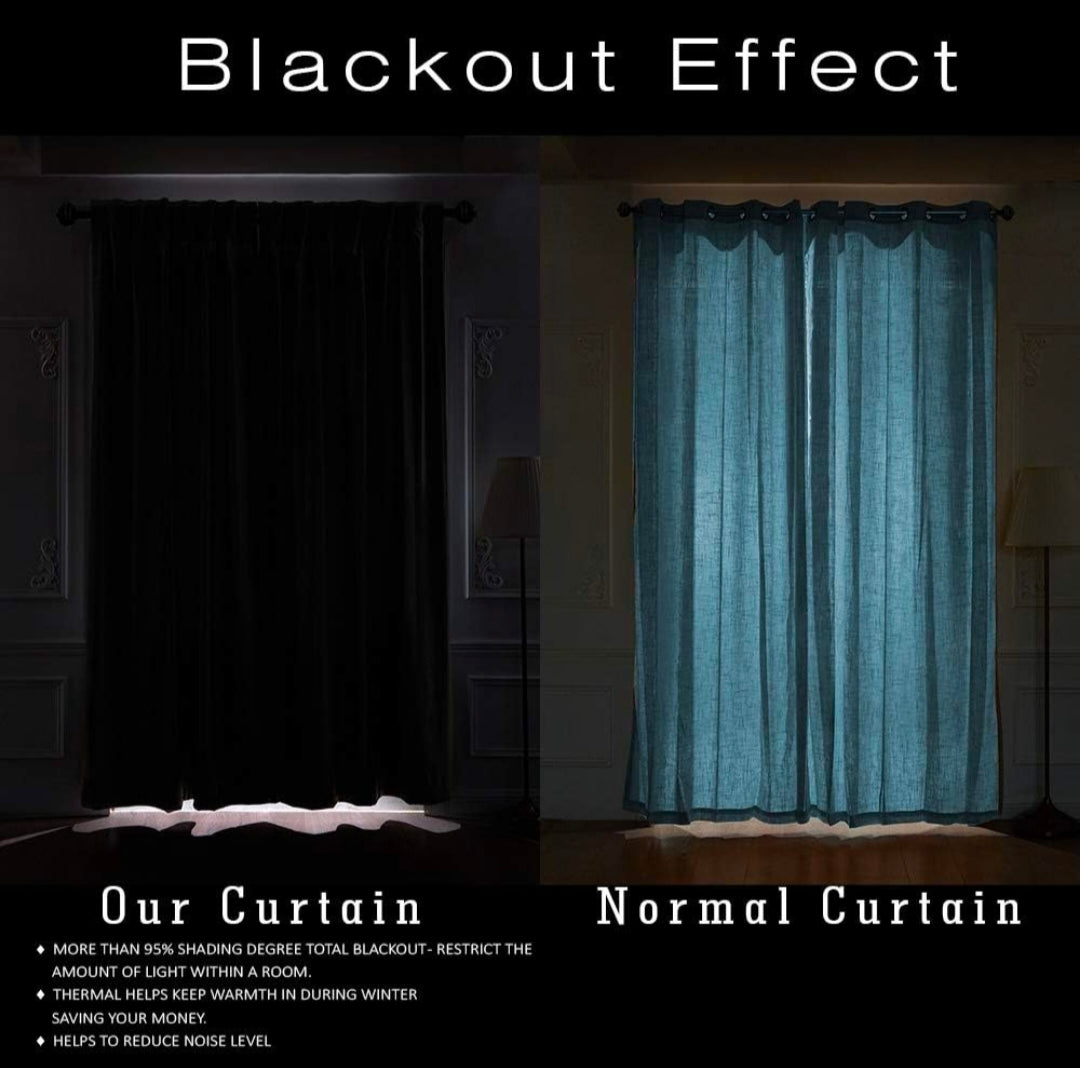 Blackout curtain grey color