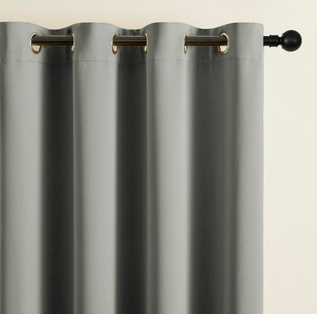 Blackout curtain grey color