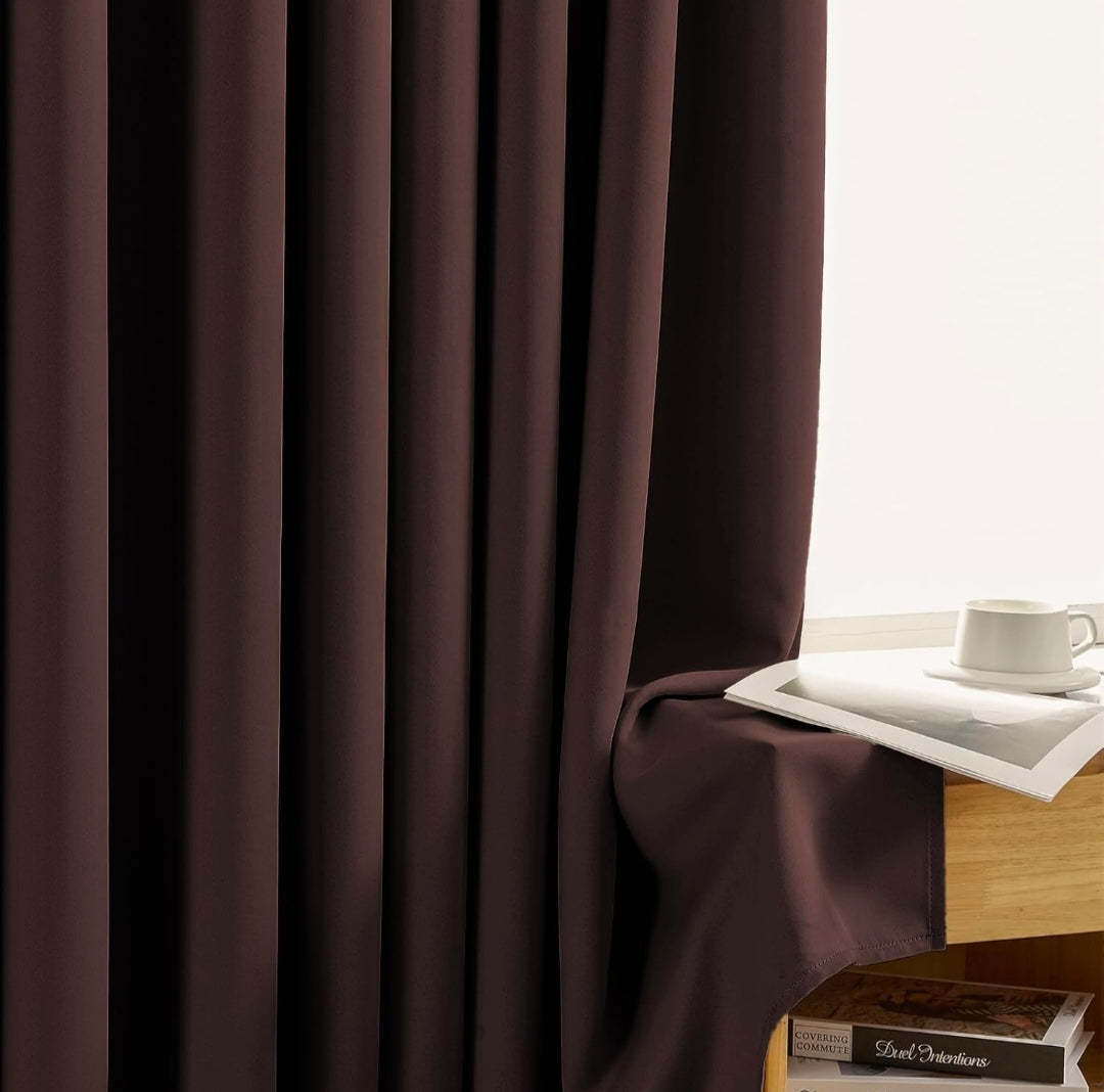 Blackout Curtain dark brown (coffee) color