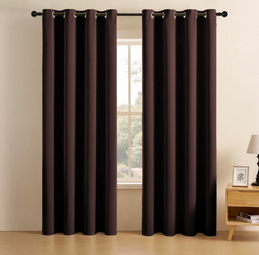 Blackout Curtain dark brown (coffee) color