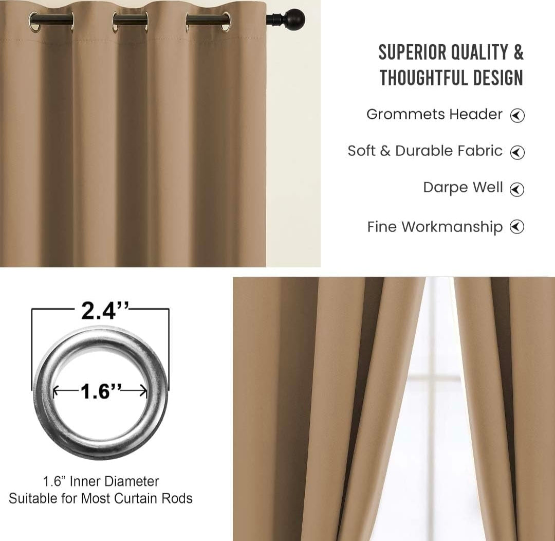 Blackout Curtain Khaki colour